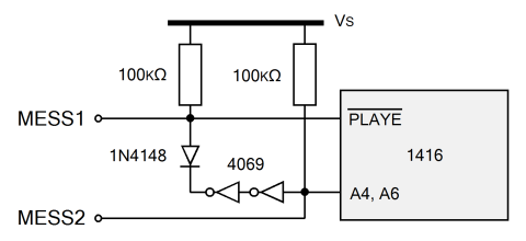 Figure 3: Additional components to allow two messages to be recorded