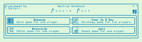 The main menu of Puzzle Pack The main menu of Puzzle Pack