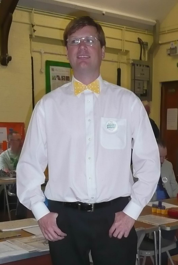 Me wearing the bow tie