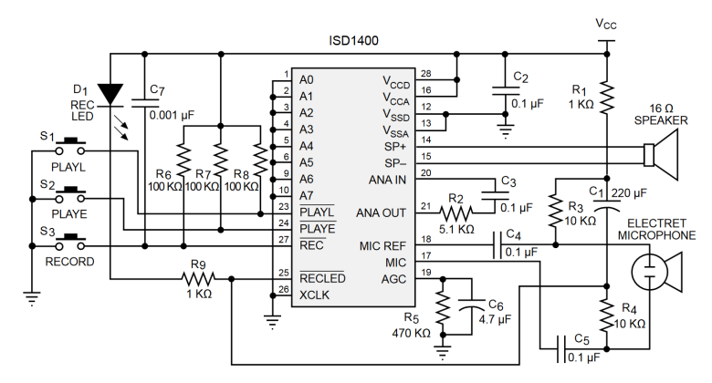 Figure 2: Example application circuit diagram Figure 2: Example application circuit diagram
