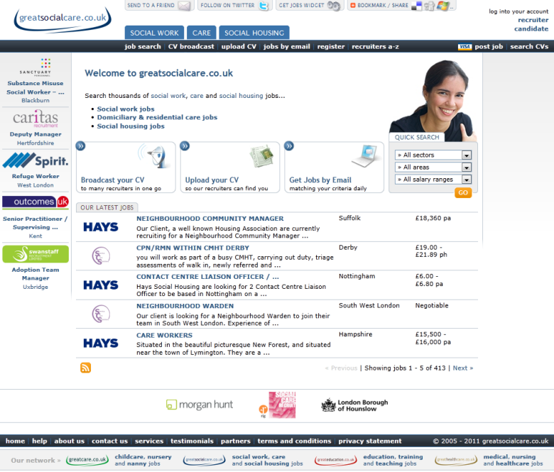 The homepage of greatsocialcare.co.uk The homepage of greatsocialcare.co.uk