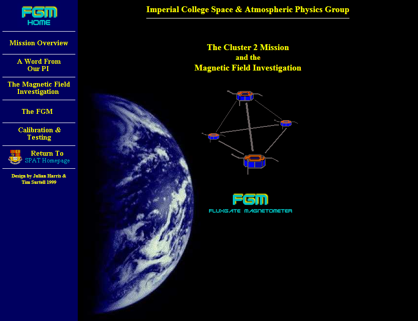 The website homepage The website homepage