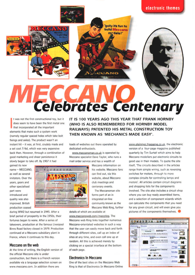 Meccano Celebrates Centenary Meccano Celebrates Centenary