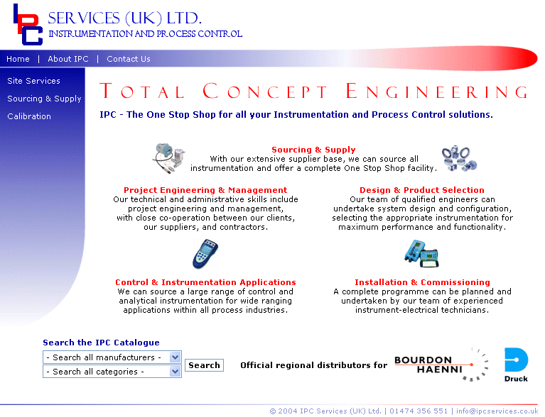 The website homepage The website homepage