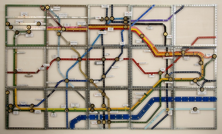 The completed London underground map The completed London underground map