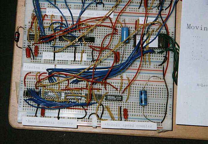 Version 5 built on breadboard (close-up) Version 5 built on breadboard (close-up)