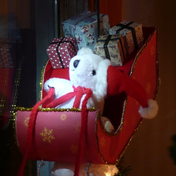 Santa Bear in his sleigh Santa Bear in his sleigh