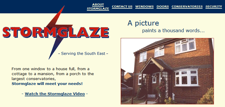 The website homepage The website homepage