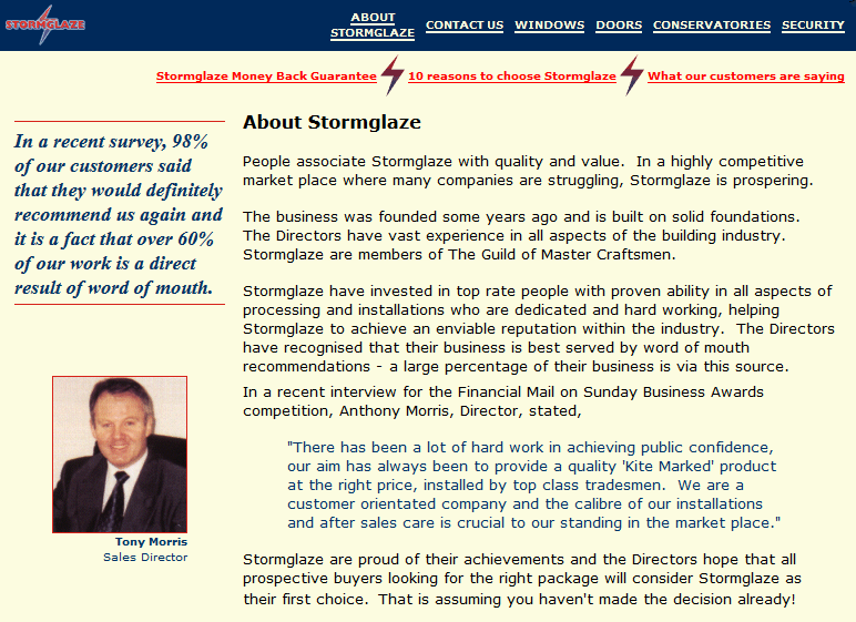 A page about the company A page about the company